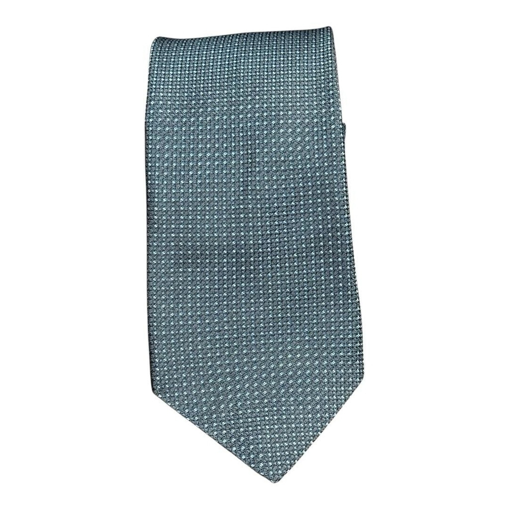 John Varvatos Tie Mens Blue Silk Made USA Necktie Woven Textured Classic Formal
